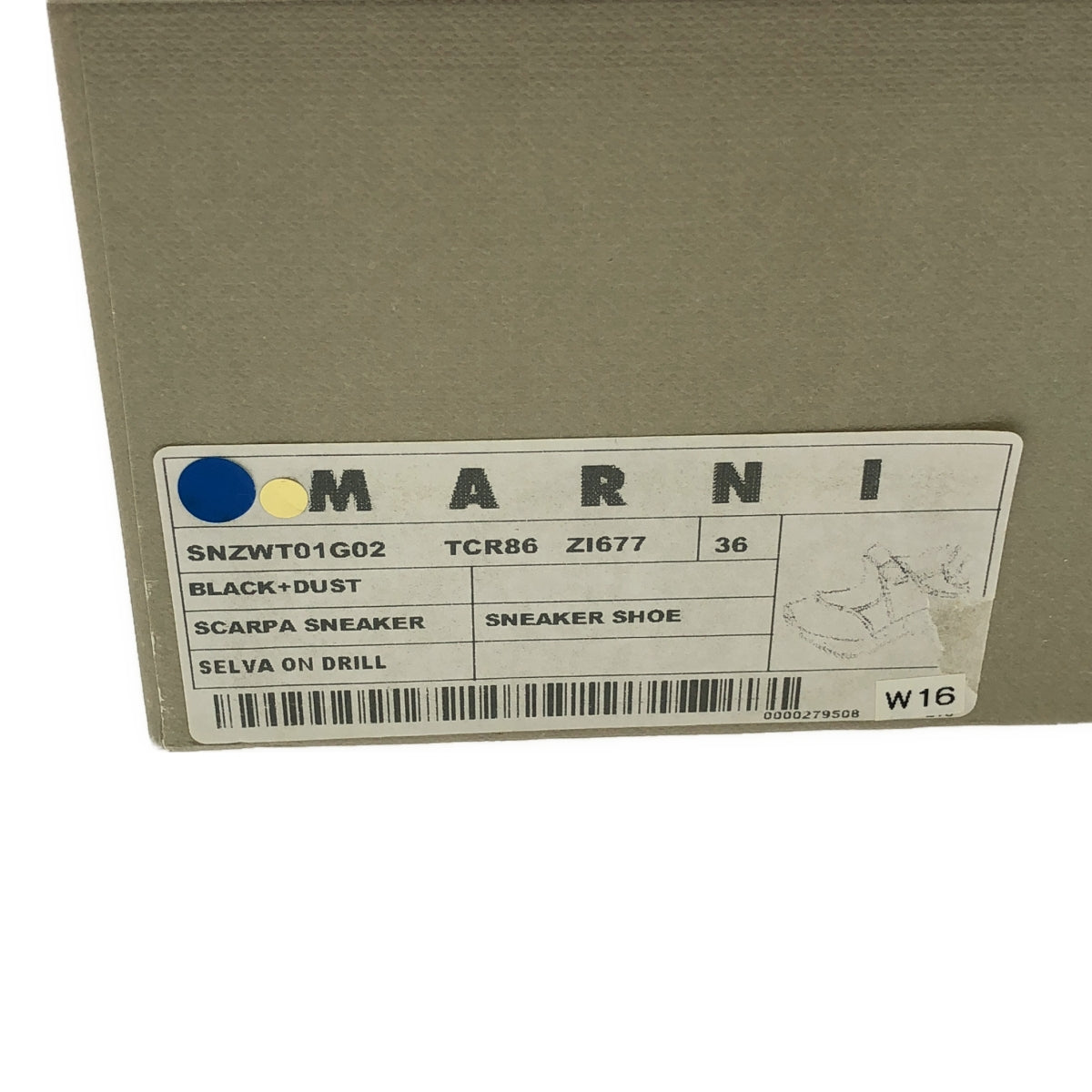 MARNI | SCARPA 運動鞋 Velcro 運動鞋 |尺寸 36 |黑色 / 黃色 / 灰色 |女性的