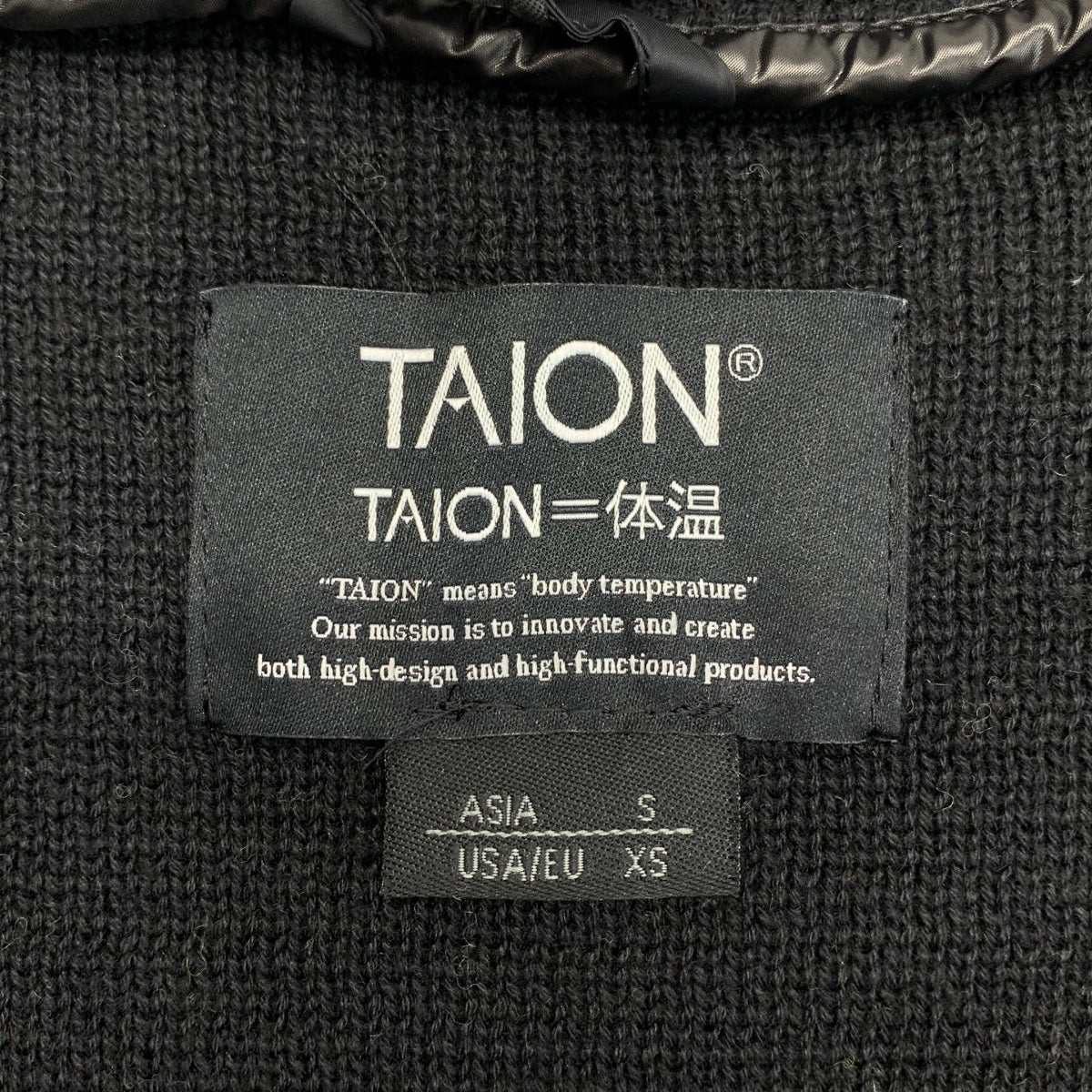 TAION / 티온 | 하이넥 니트 다운 재킷 | S | 여성