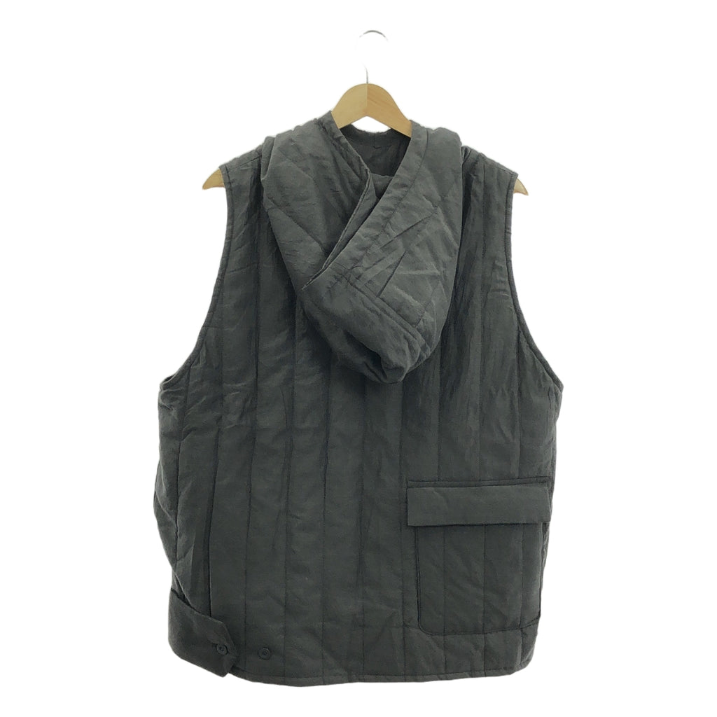 Masnou design / マスノウデザイン | コットン シルク 中綿 ベスト | 2 | チャコール | レディース