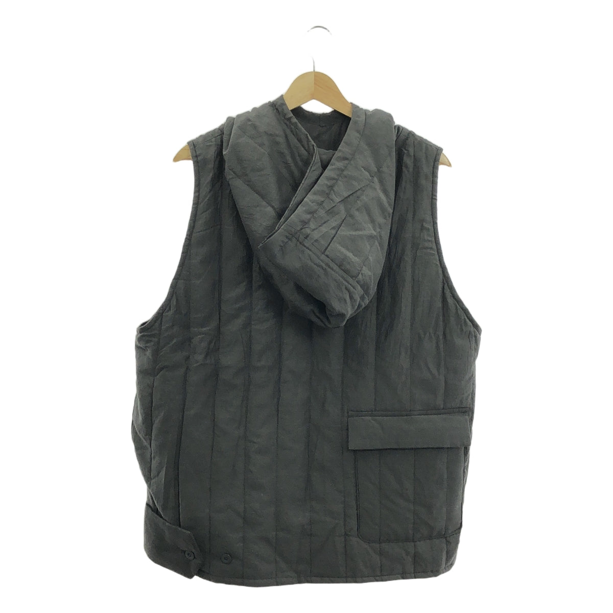 Masnou design / マスノウデザイン | コットン シルク 中綿 ベスト | 2 | チャコール | レディース