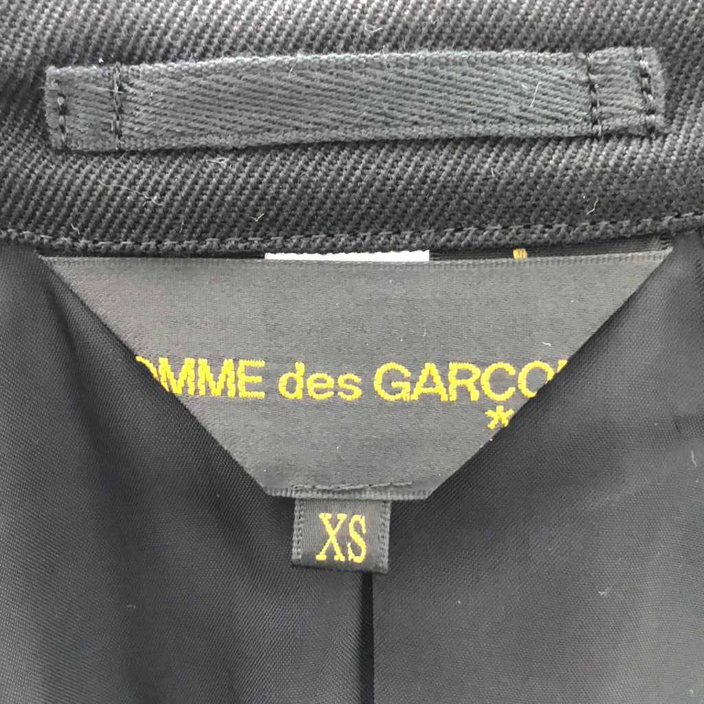 [狀況極佳] COMME des GARÇONS | 2023 秋冬系列 | 不對稱 3D 羊毛單排扣外套 | 附襯 | XS 碼 | 黑色 | 女款