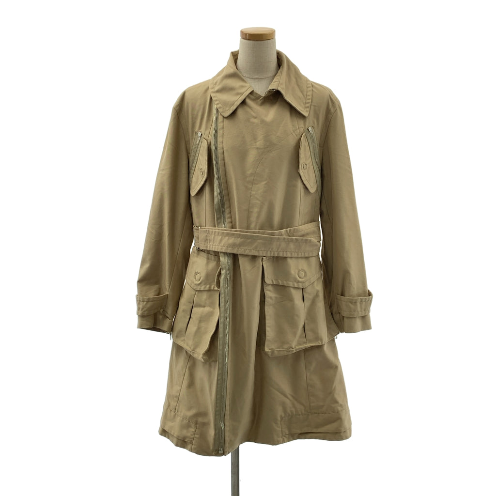 【美品】  MARC JACOBS / マークジェイコブス | オーバーシルエット ジップ ベルテッド コート / 総裏地 | 4 | ベージュ | レディース