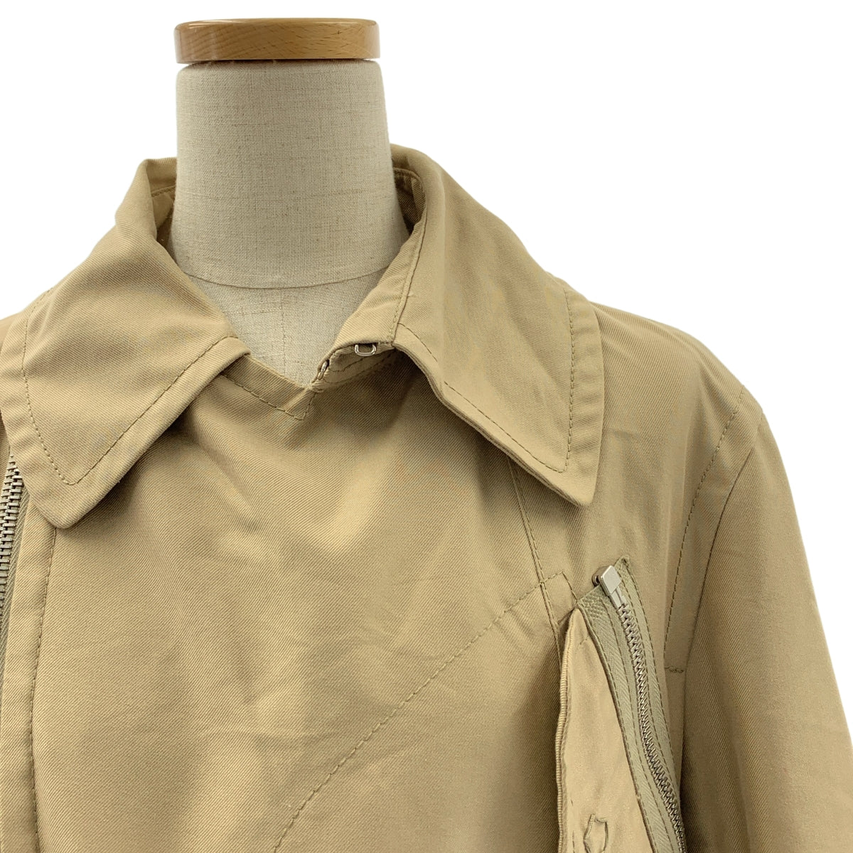 【美品】  MARC JACOBS / マークジェイコブス | オーバーシルエット ジップ ベルテッド コート / 総裏地 | 4 | ベージュ | レディース