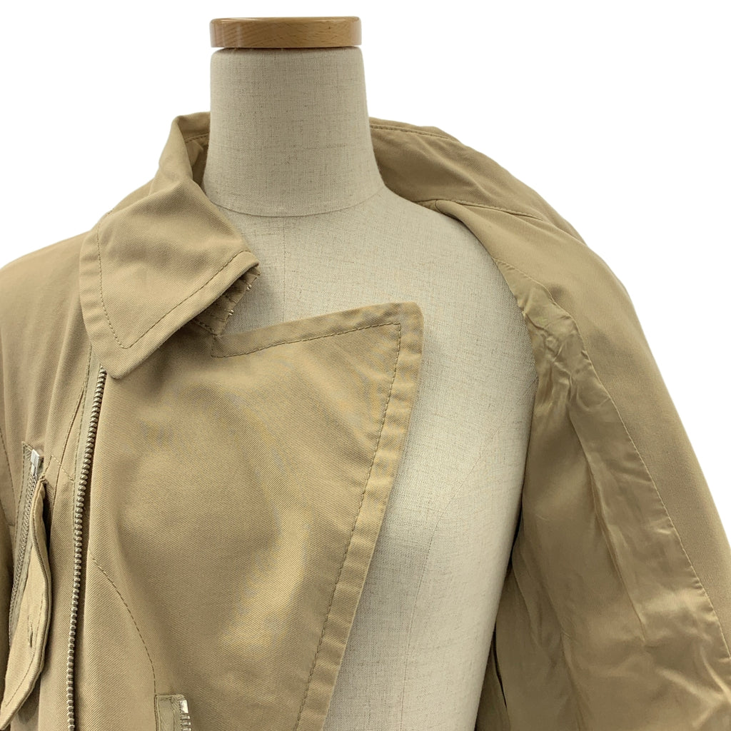 【美品】  MARC JACOBS / マークジェイコブス | オーバーシルエット ジップ ベルテッド コート / 総裏地 | 4 | ベージュ | レディース
