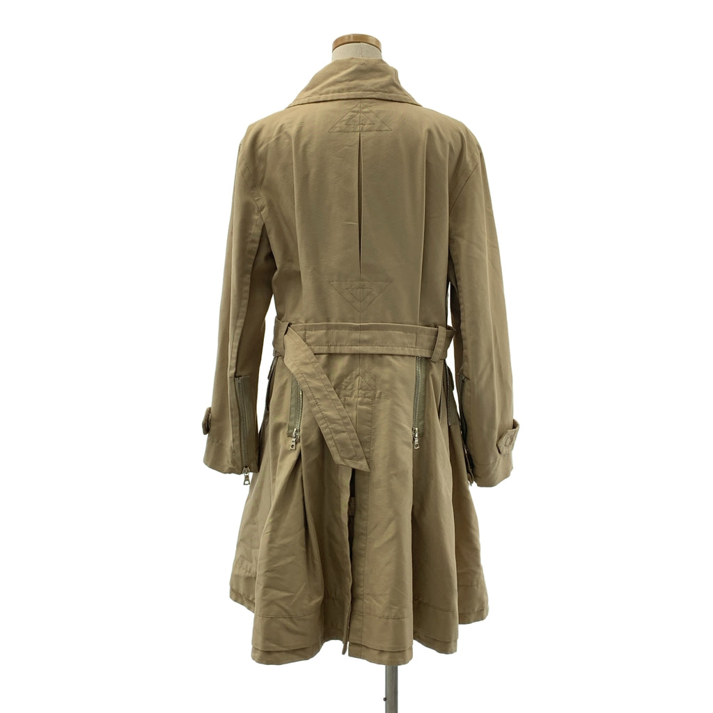 【美品】  MARC JACOBS / マークジェイコブス | オーバーシルエット ジップ ベルテッド コート / 総裏地 | 4 | ベージュ | レディース