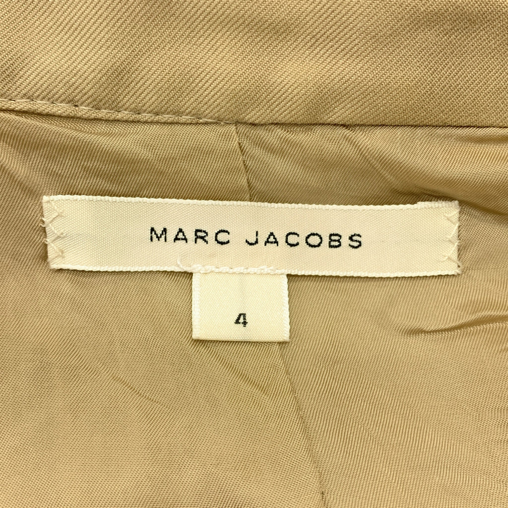 【美品】  MARC JACOBS / マークジェイコブス | オーバーシルエット ジップ ベルテッド コート / 総裏地 | 4 | ベージュ | レディース