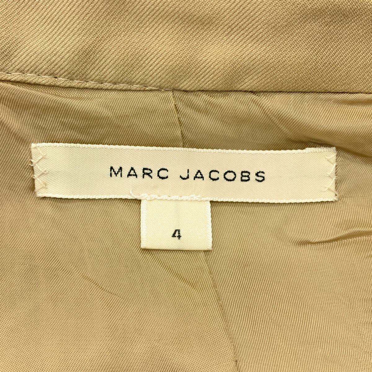 【美品】  MARC JACOBS / マークジェイコブス | オーバーシルエット ジップ ベルテッド コート / 総裏地 | 4 | ベージュ | レディース