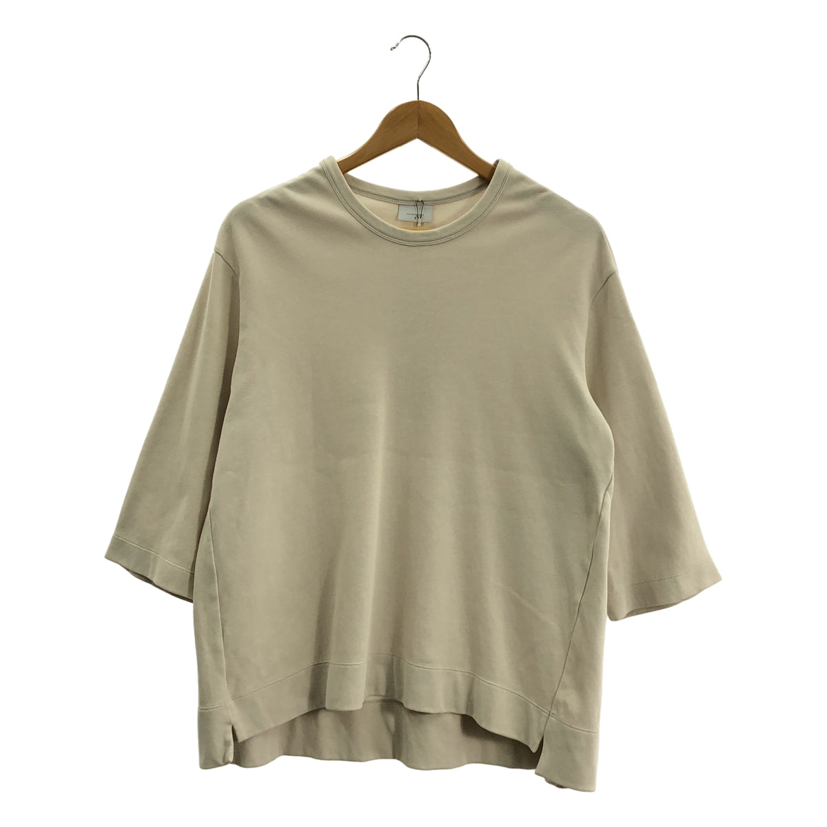 NO CONTROL AIR / ノーコントロールエア | 強撚コットン 接結リバーニット 5分袖 クルーネックプルオーバー | 3 | レディース