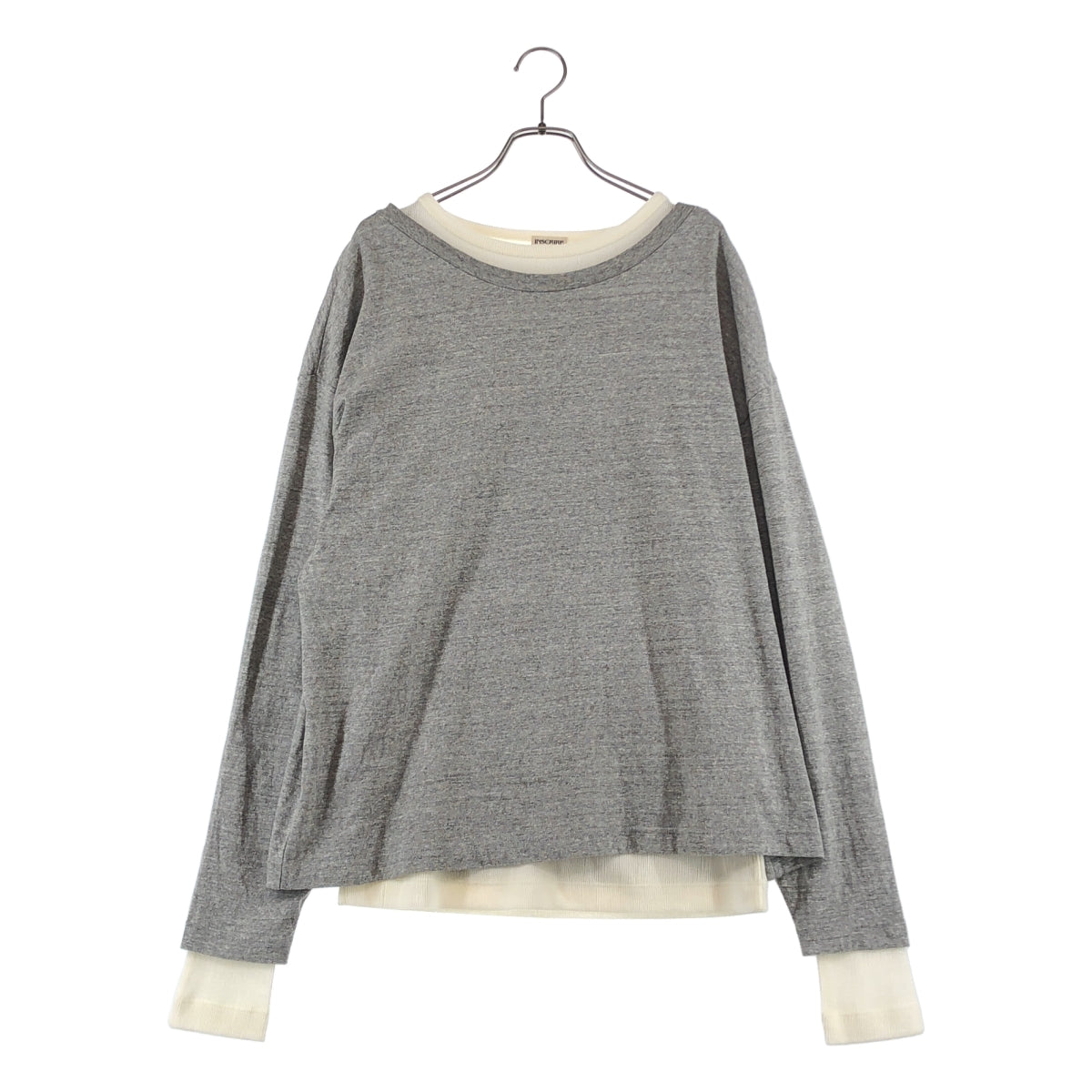 INSCRIRE / アンスクリア | 2025AW | Plating Rib Layered Tee レイヤードTee | M | レディース