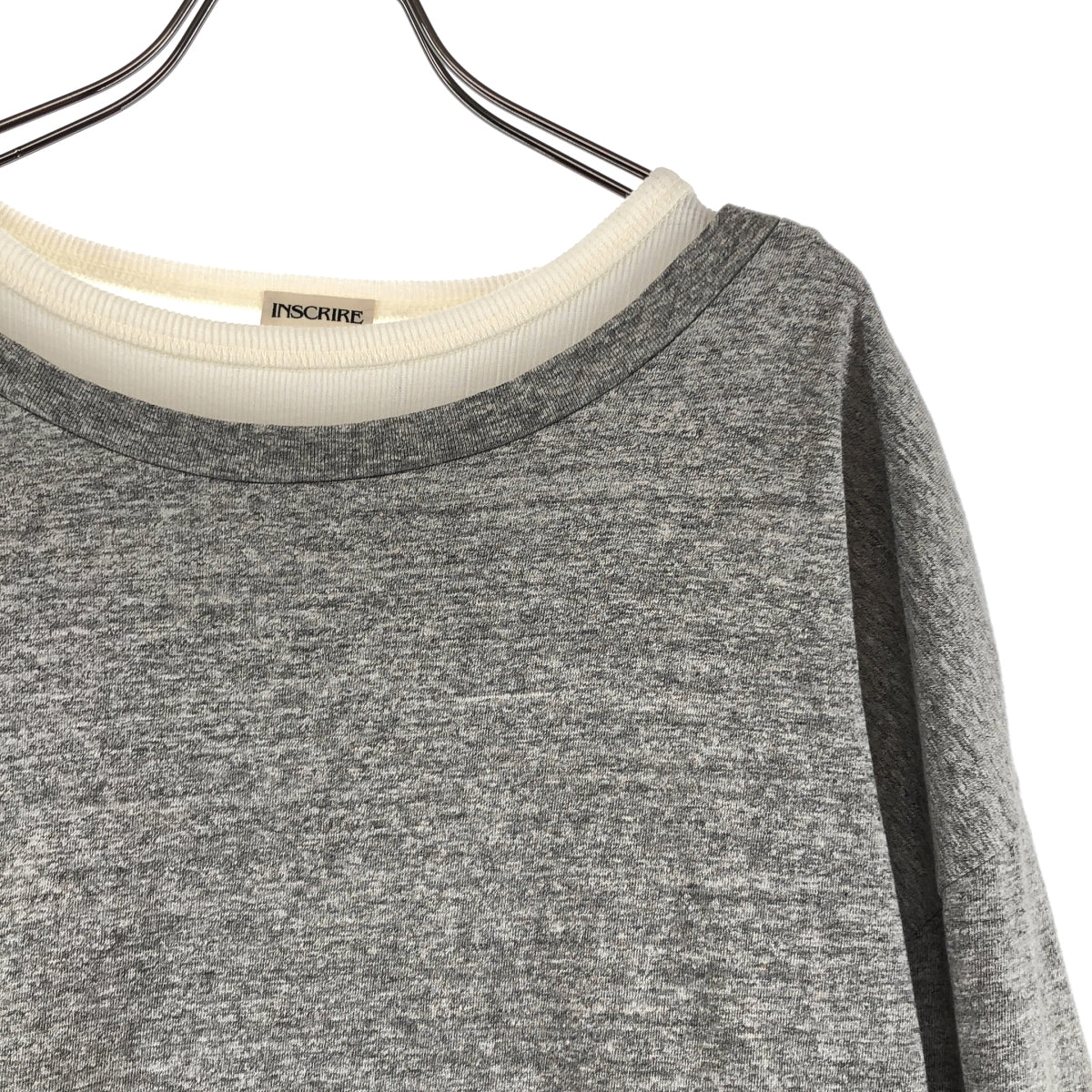 INSCRIRE / アンスクリア | 2025AW | Plating Rib Layered Tee レイヤードTee | M | レディース