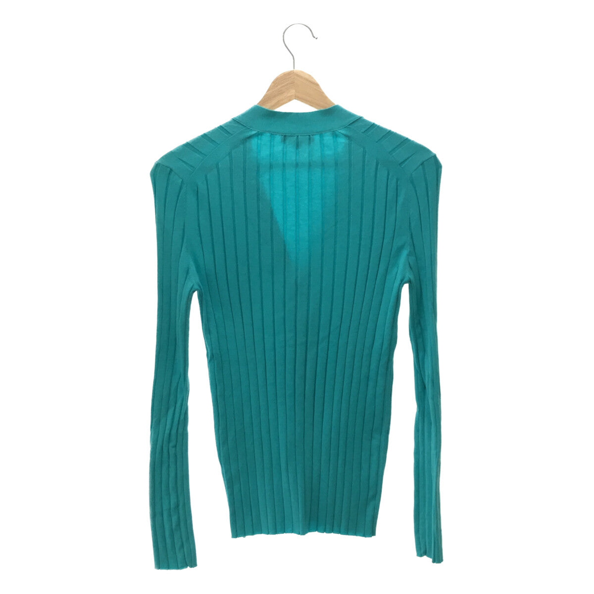 Drawer | 18G Wide Rib V-Neck Cardigan | 2 | Turquoise | Women's