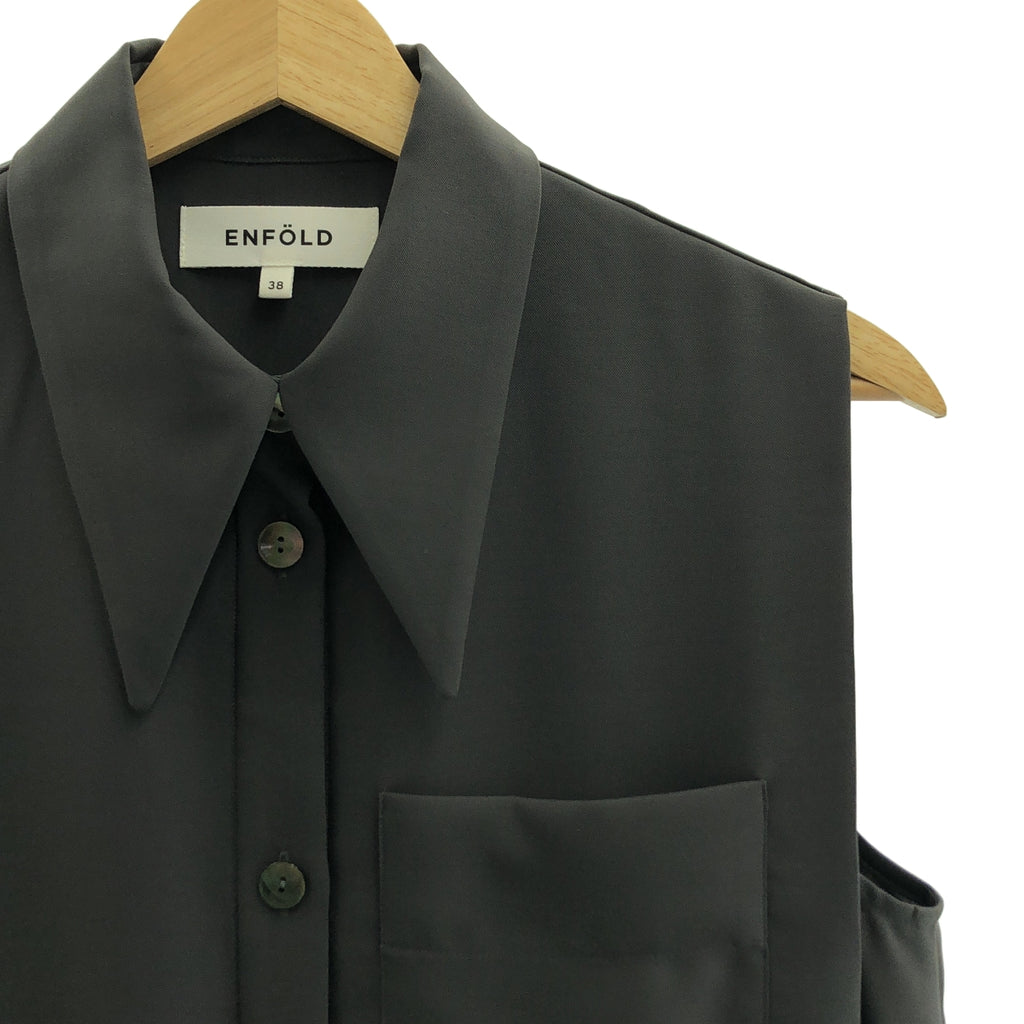 ENFOLD | 2025SS | 無袖長襯衫 | 無袖長襯衫裙 | 尺寸 38 | 女款