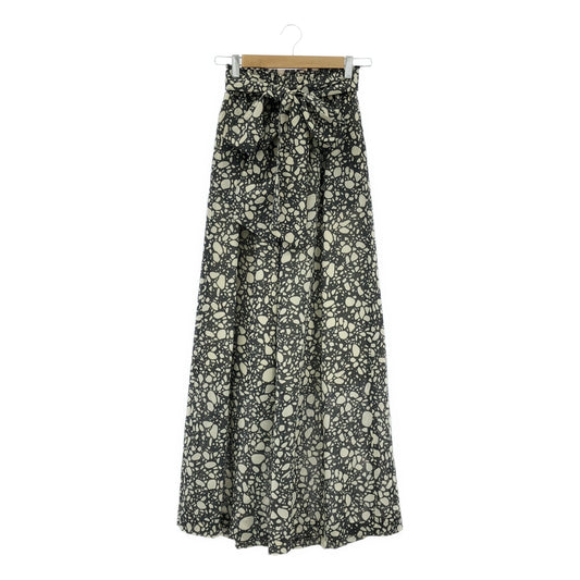 HYKE | 2023SS | W/P PEBBLE PRINTED WIDE LEG PANTS | 1 | Gray/Beige | Women's