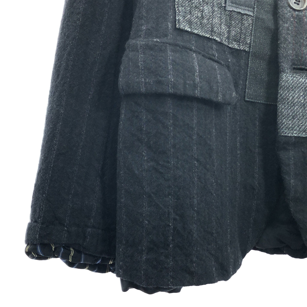 JUNYA WATANABE COMME des GARCONS MAN / 준야 와타나베 콤 데 걸슨맨 | 2013AW | 울 패치워크 테일러드 재킷 | M | 블랙 | 남성