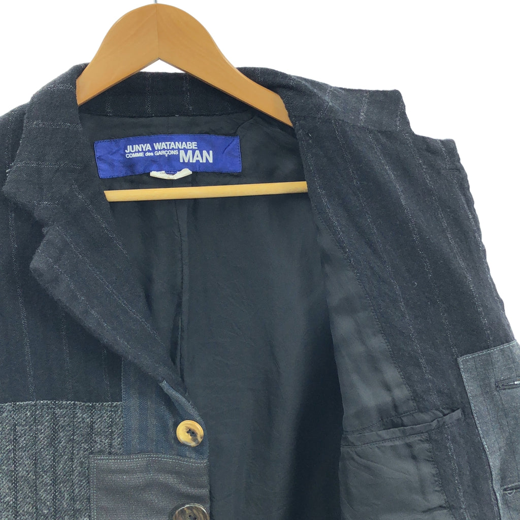 JUNYA WATANABE COMME des GARCONS MAN / 준야 와타나베 콤 데 걸슨맨 | 2013AW | 울 패치워크 테일러드 재킷 | M | 블랙 | 남성