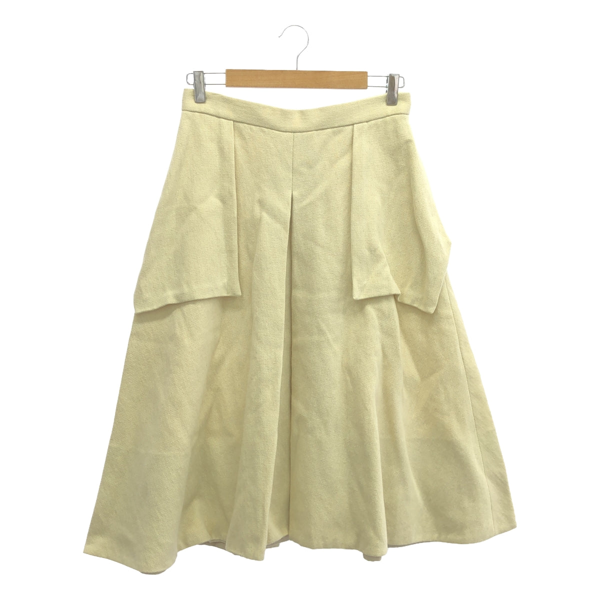 Drawer | Wool linen patch pocket skirt | 36 | Women's