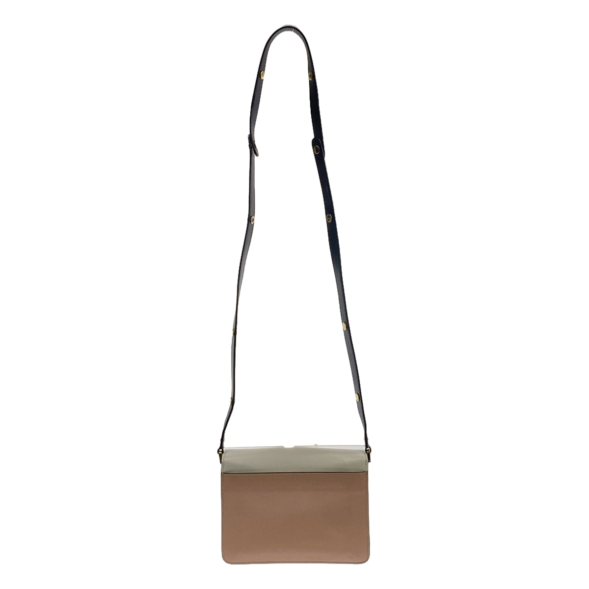 MARNI | TRUNK BAG | Leather Bicolor Shoulder Trunk Bag | White/Pink | Women's