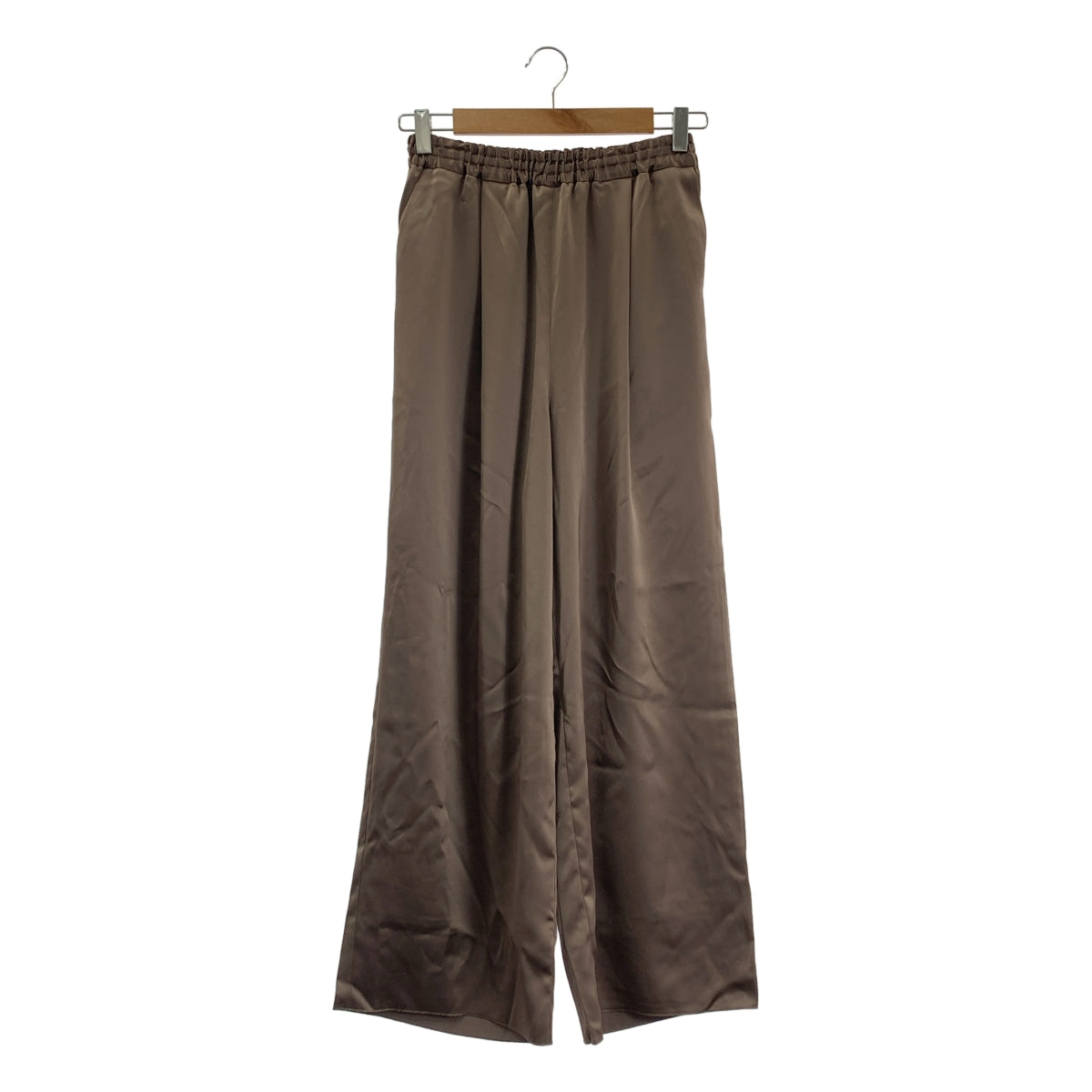 Plage / 플라주 | 2025SS | satin loose / 드로스트링 웨스트 고무 이지 팬츠 | 36 |