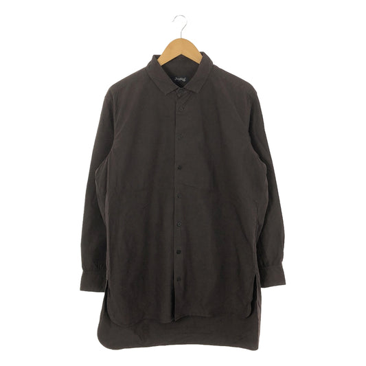 Bergfabel / 버그 파벨 | CLASSIC COLLAR LONG FARMER SHIRT 클래식 컬러 롱 파머 셔츠 | 46 | 브라운 | 남성