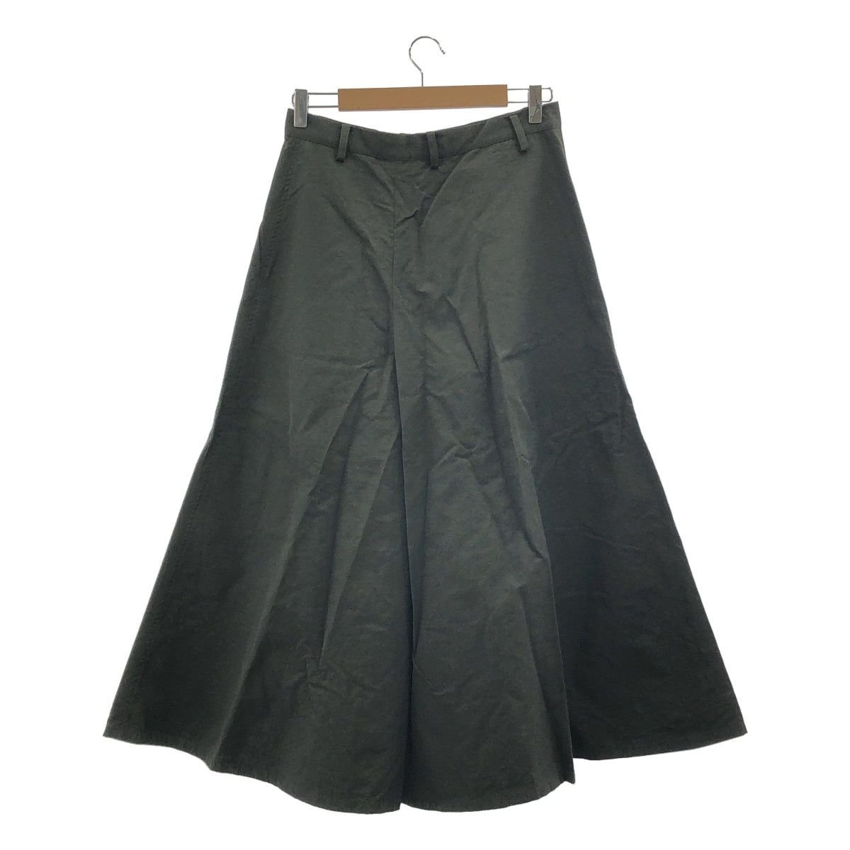 YOHJI YAMAMOTO +NOIR / ヨウジヤマモトプリュスノアール | ナイロン コットン シルク タック ワイドパンツ | 1 | カーキ | レディース