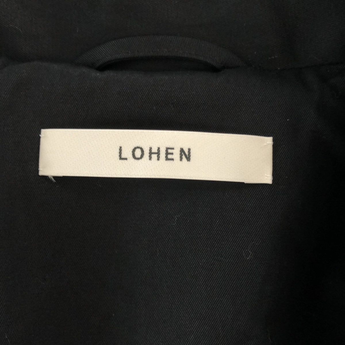 LOHEN / ローヘン | 2023SS | ベルト付き レイヤードラペルトレンチ オーバーコート | 36 | チャコールブラック系 | レディース