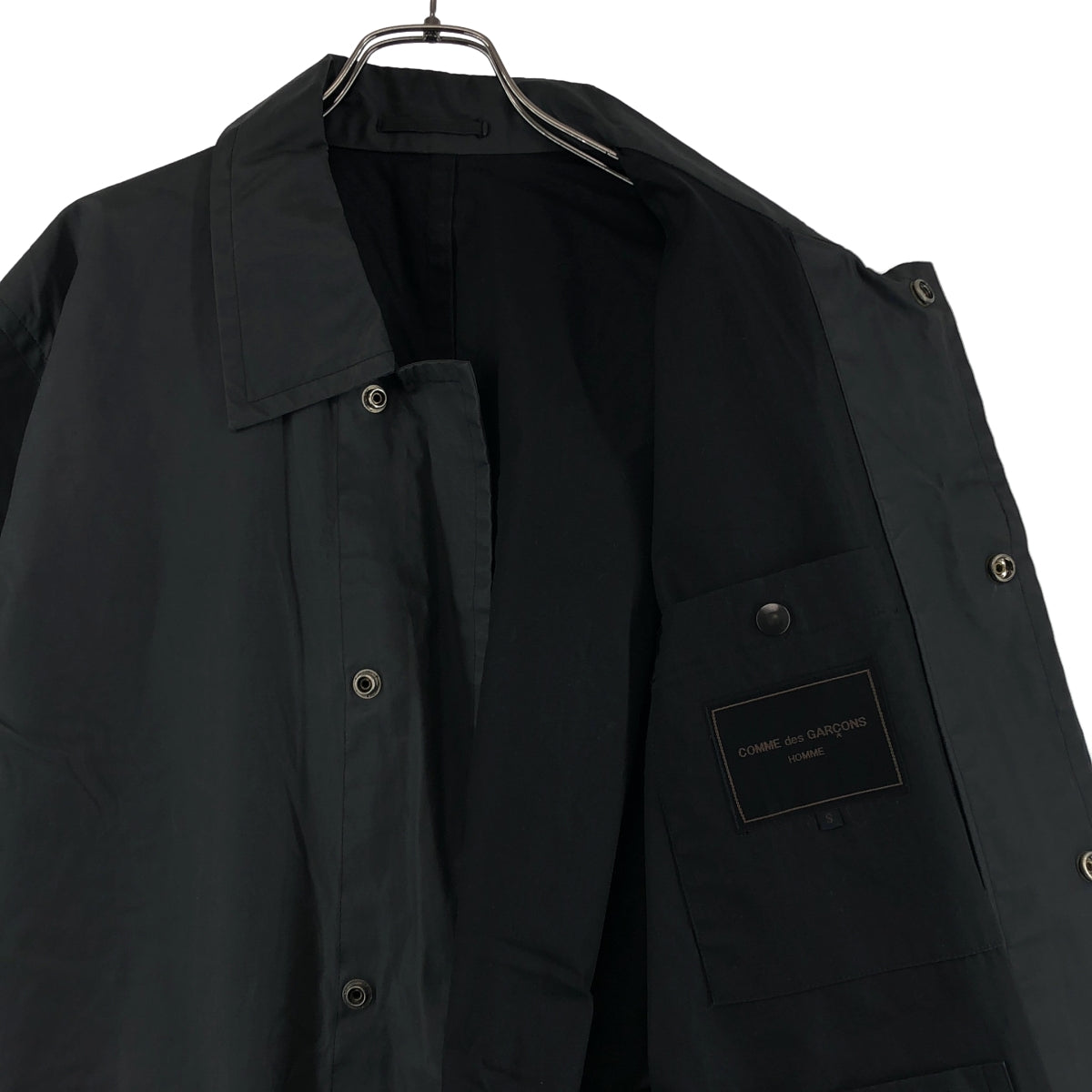 COMME des GARCONS HOMME / コムデギャルソンオム | 1995AW | ウレタンコーティング コットン ステンカラーコート | S | メンズ