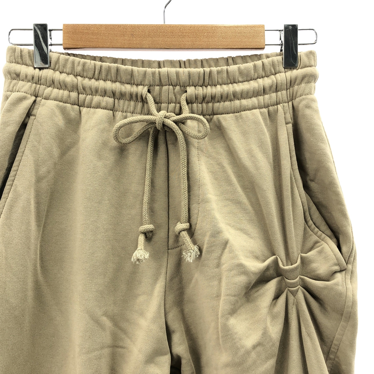 DRIES VAN NOTEN | 褶皺運動褲 | S碼 | 米色 | 女款