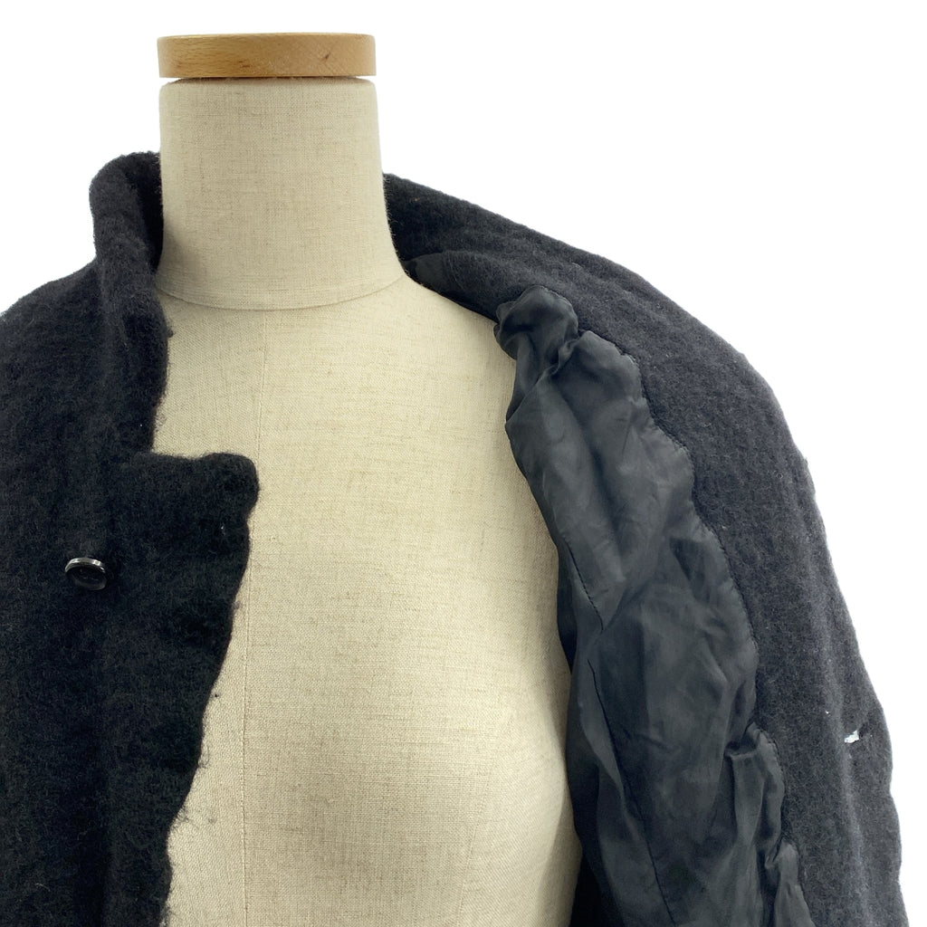 COMME des GARÇONS | 2022 秋冬 | 羊毛縮水不規則單排扣大衣 / 全襯裡 | S 碼 | 女款