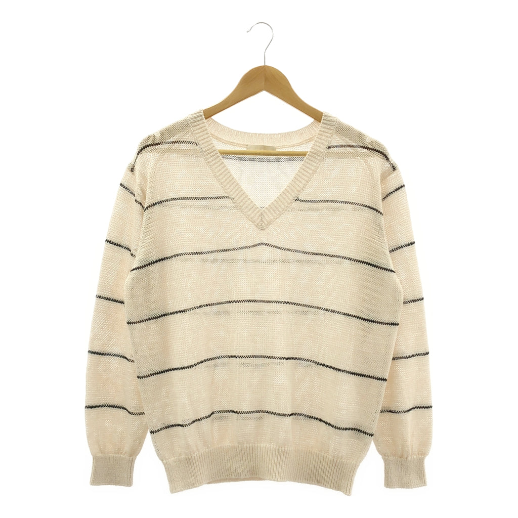 Plage / 플라주 | 2025SS | LINEN MIX V 넥 니트 스웨터 | F | 여성