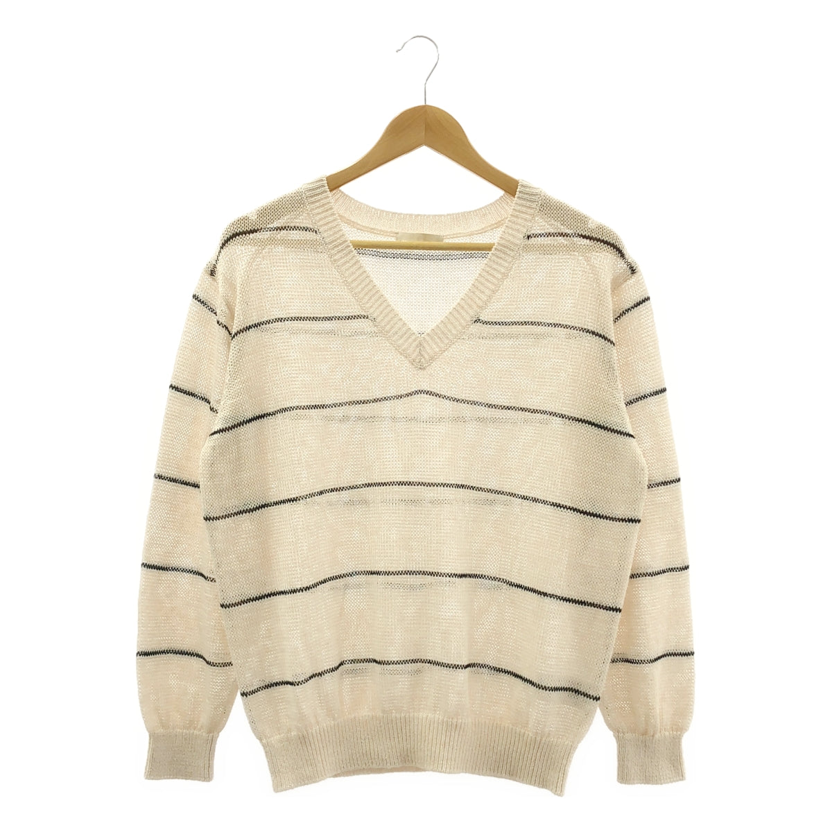 Plage / 플라주 | 2025SS | LINEN MIX V 넥 니트 스웨터 | F | 여성