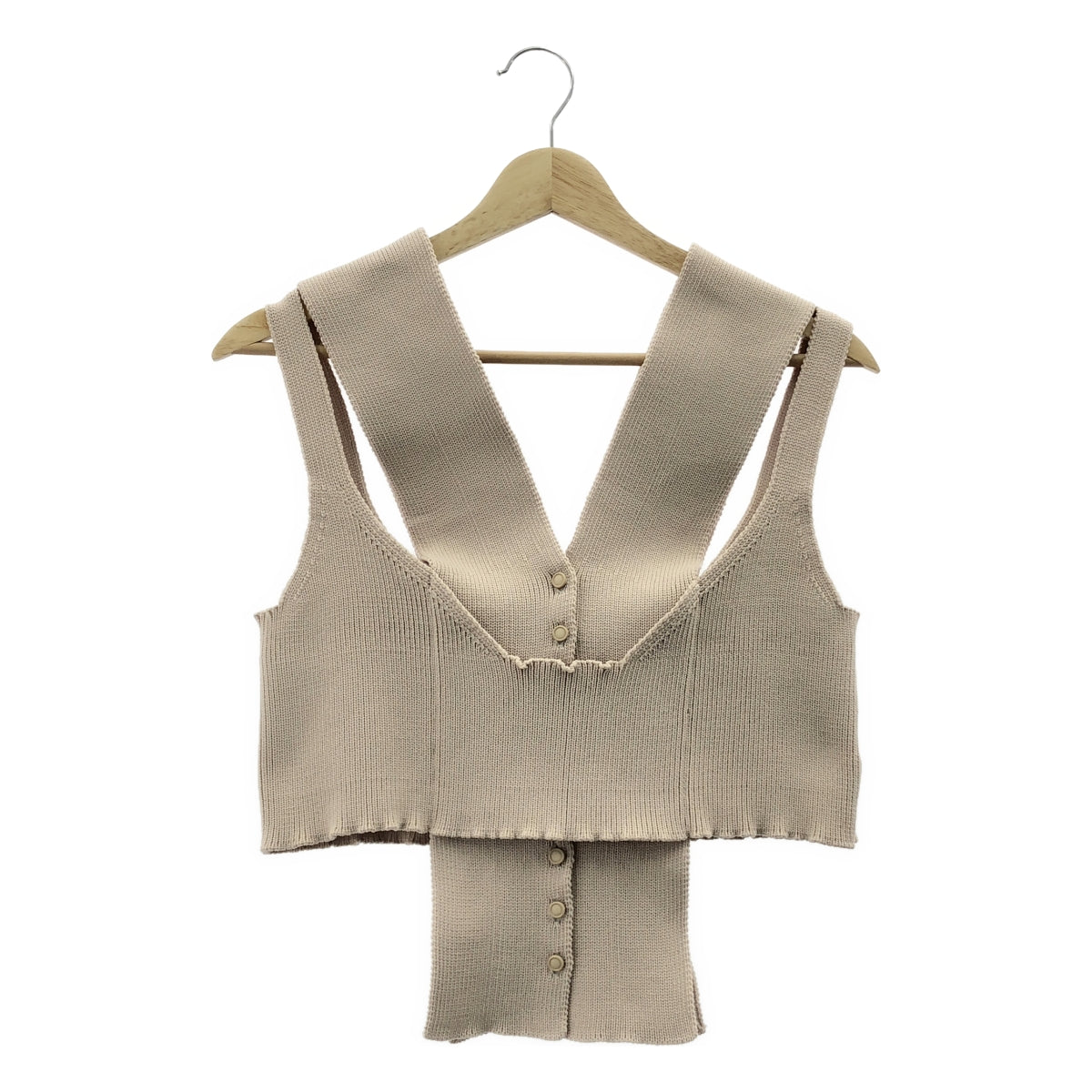 [新品] TAN | 多層針織緊身胸衣 | 米色 | 女款