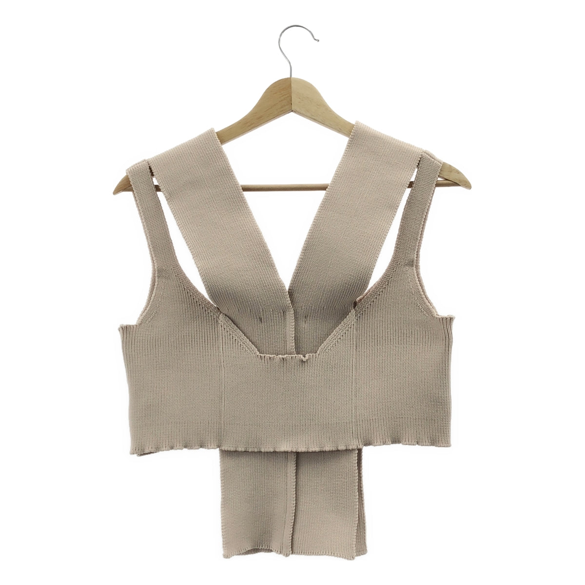 [新品] TAN | 多層針織緊身胸衣 | 米色 | 女款