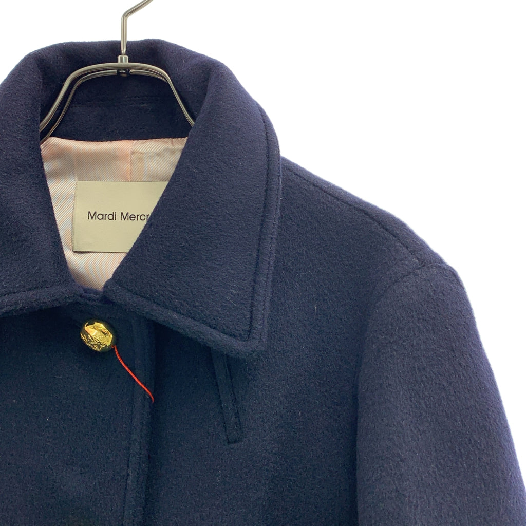 Mardi Mercredi / 말디 메크루디 | 울 로고 골드 버튼 짧은 코트 / 총 안감 | S |