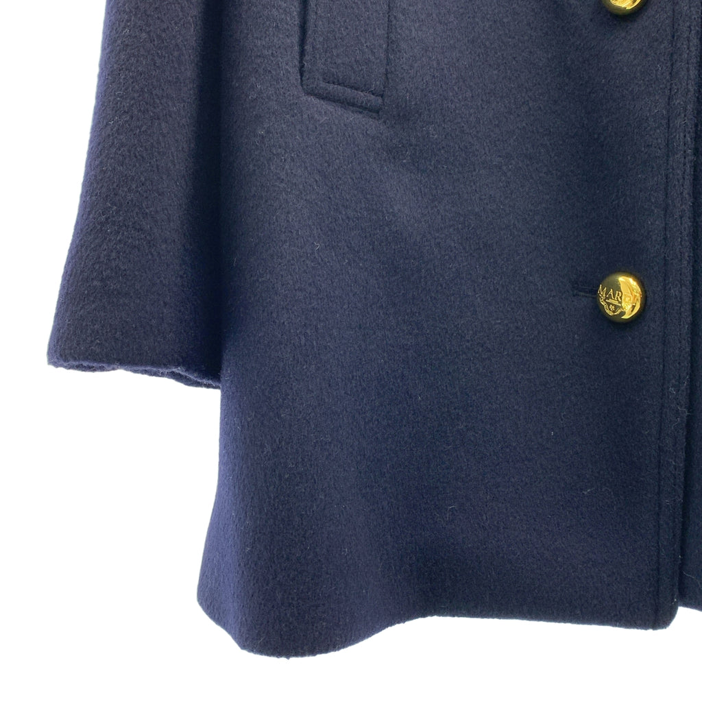 Mardi Mercredi / 말디 메크루디 | 울 로고 골드 버튼 짧은 코트 / 총 안감 | S |