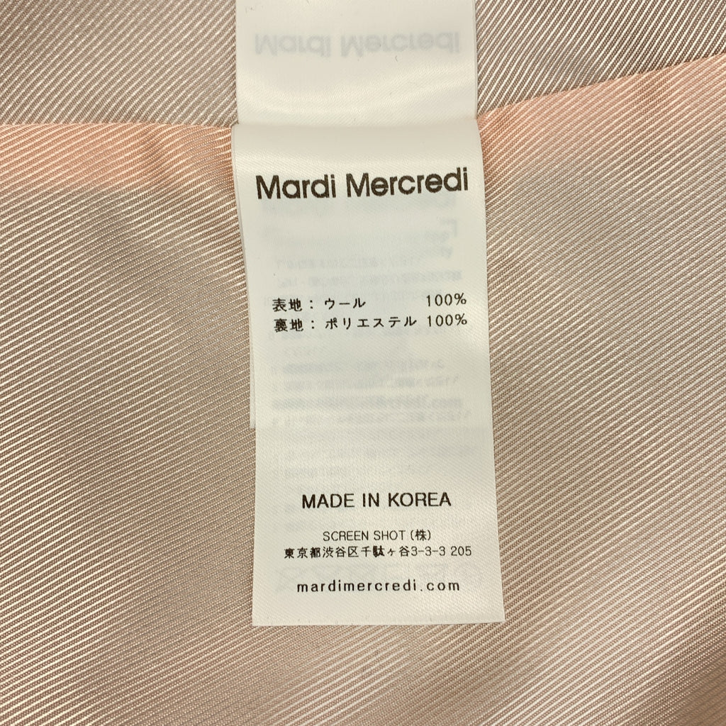 Mardi Mercredi / 말디 메크루디 | 울 로고 골드 버튼 짧은 코트 / 총 안감 | S |