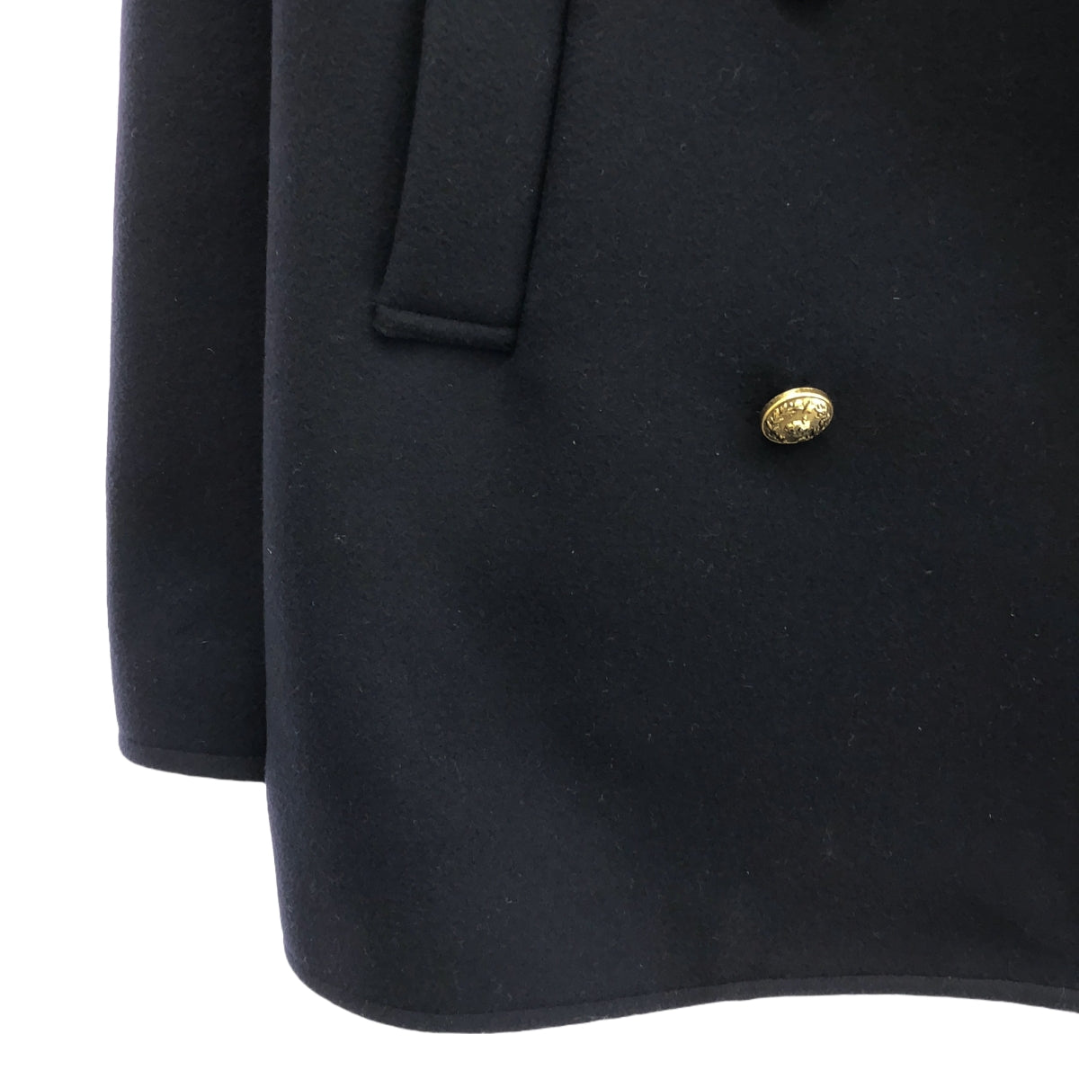 [品相良好] Deuxieme Classe | 2022AW | [GOLDEN GOOSE] 金色羈扣豌豆大衣 / 全襯裡帶標誌 | 尺寸 40 | 深海軍藍 | 女款