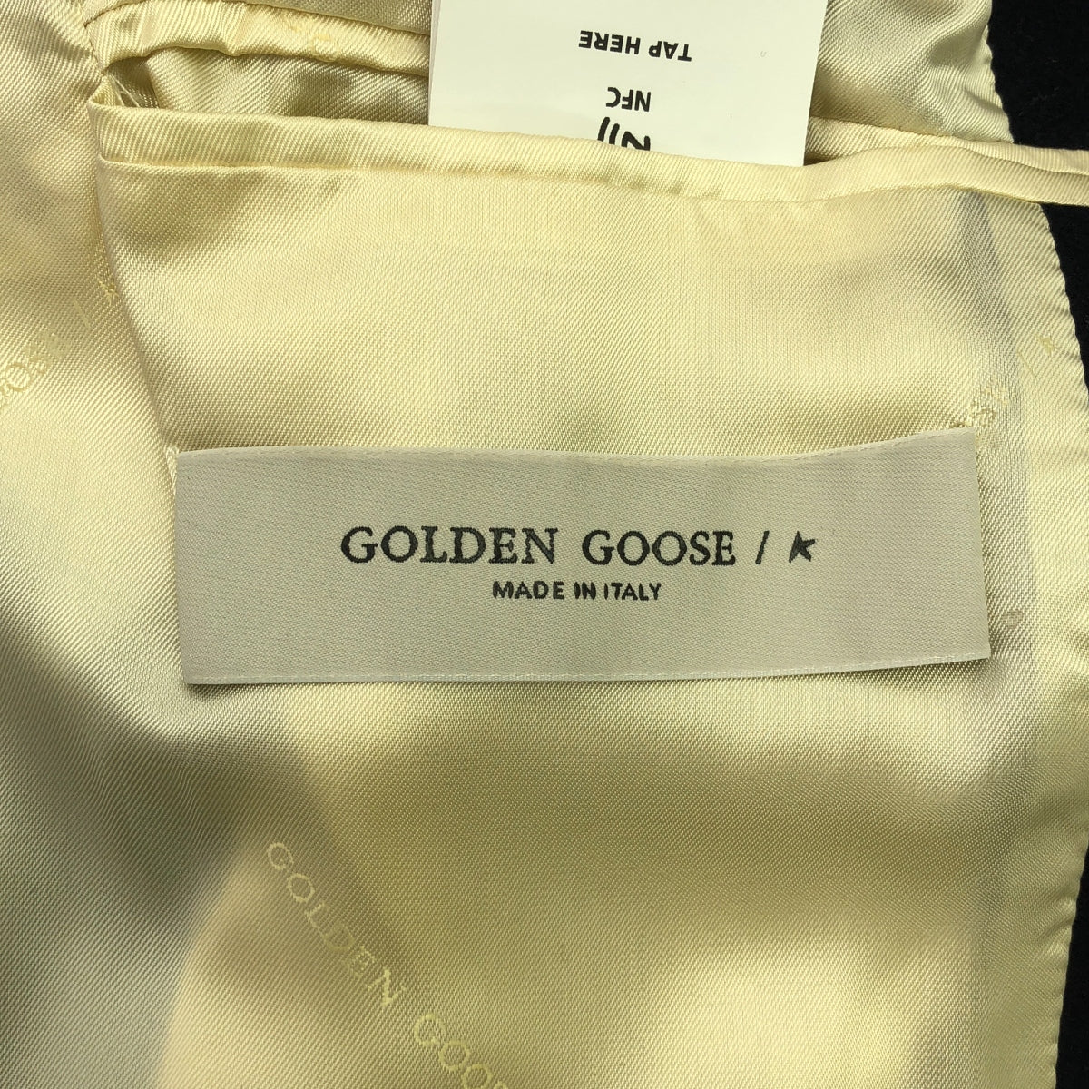 【美品】  Deuxieme Classe / ドゥーズィエムクラス | 2022AW | 【 GOLDEN GOOSE / ゴールデングース 】 金ボタン PEAコート / ロゴ総裏地 | 40 | ダークネイビー | レディース