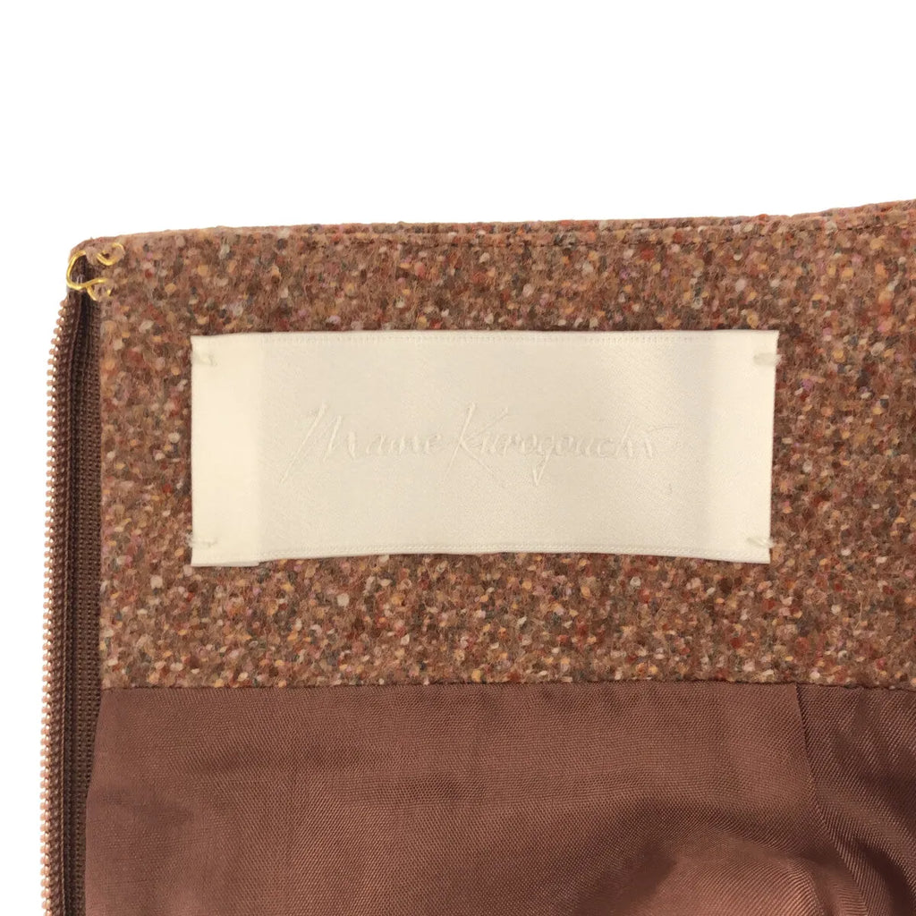 【신품】 Mame Kurogouchi / 마메쿠로고우치 | 2022AW | Melange Flannel Skirt 플란넬 스커트 | 1 | 브라운 | 여성