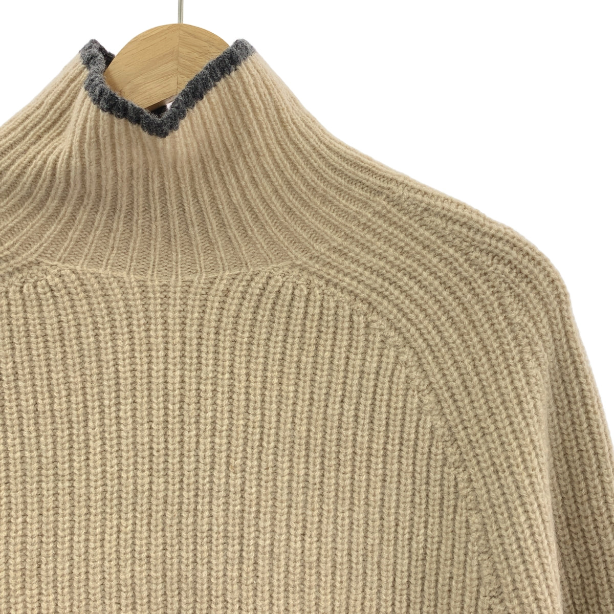 Spick and Span / スピックアンドスパン | ミドルゲージ畦ラインビッグタートル ニット |