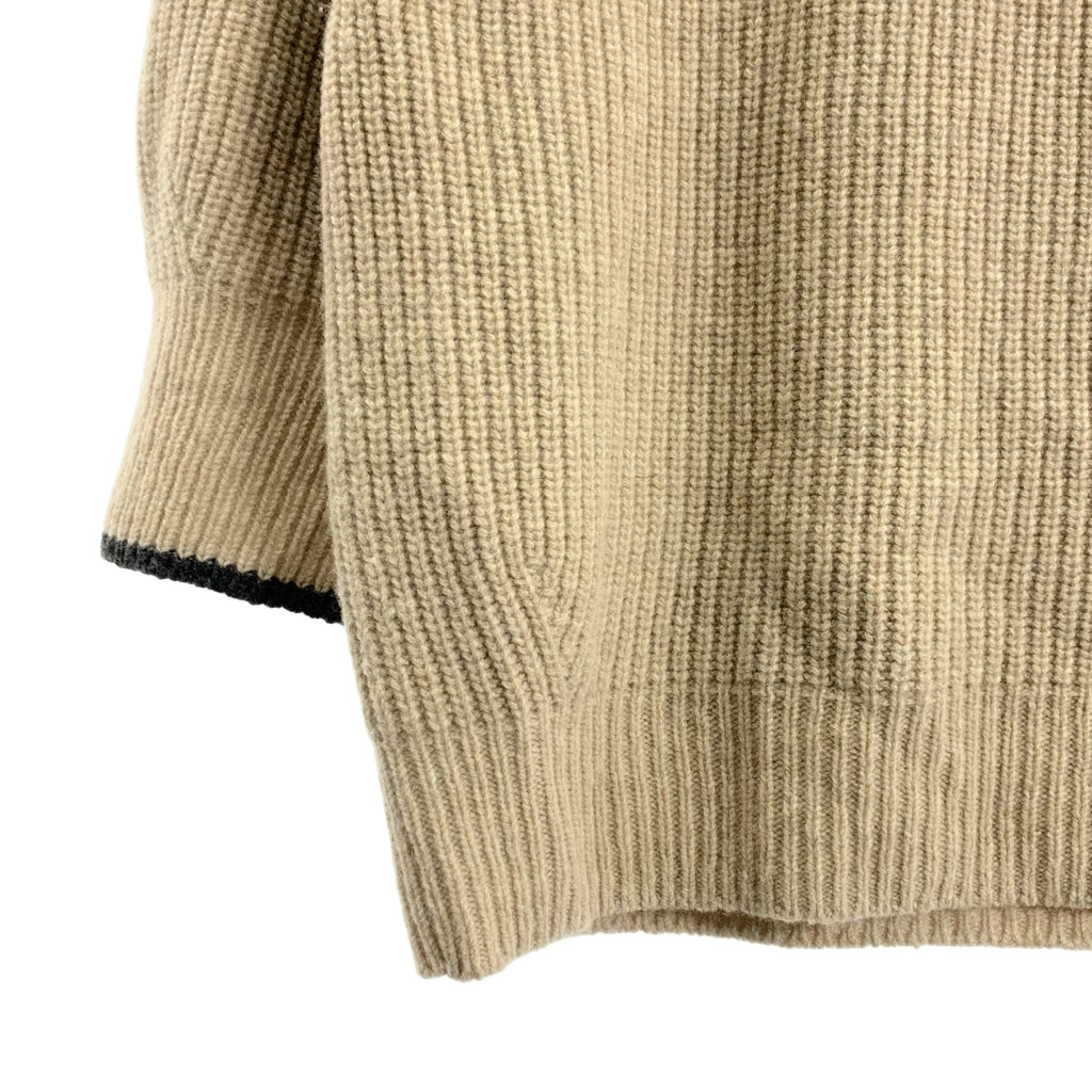 Spick and Span / スピックアンドスパン | ミドルゲージ畦ラインビッグタートル ニット |