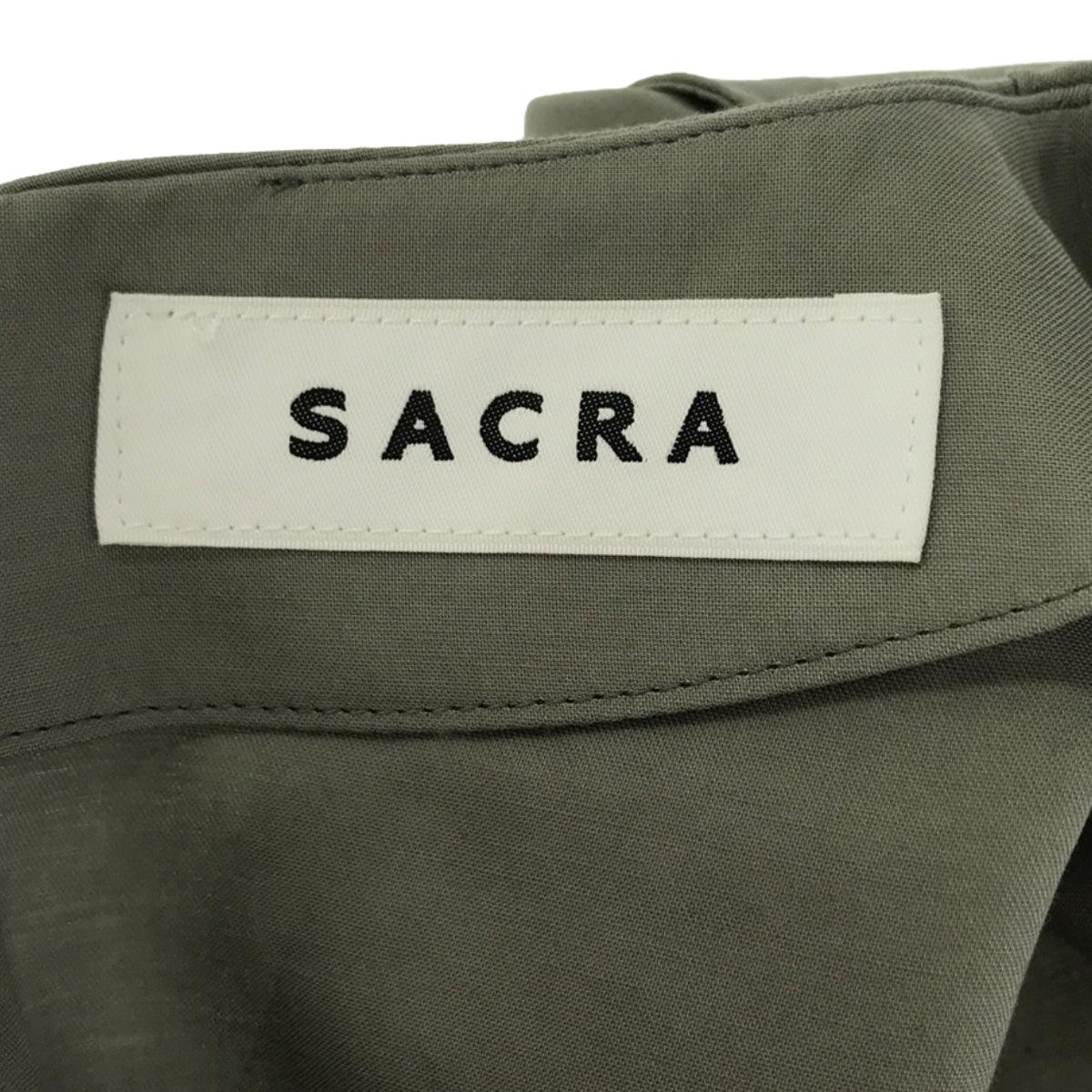 [Good Condition] SACRA | Cotton Peplum T-Shirt | Size 38 | Grey | Women's