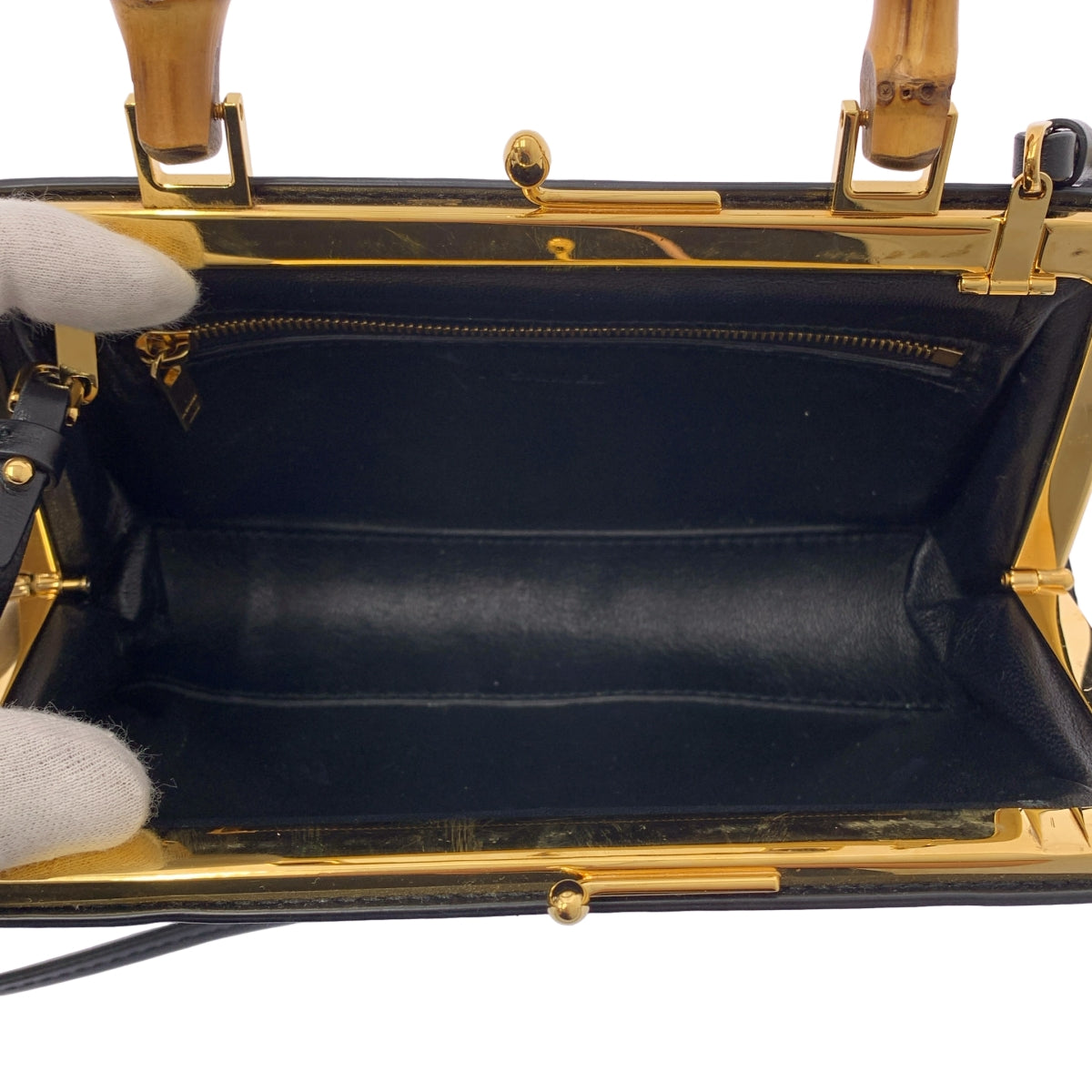 [近新] JIL SANDER | GOJI BAMBOO 迷你皮革兩用單肩包 | 黑色 | 女款