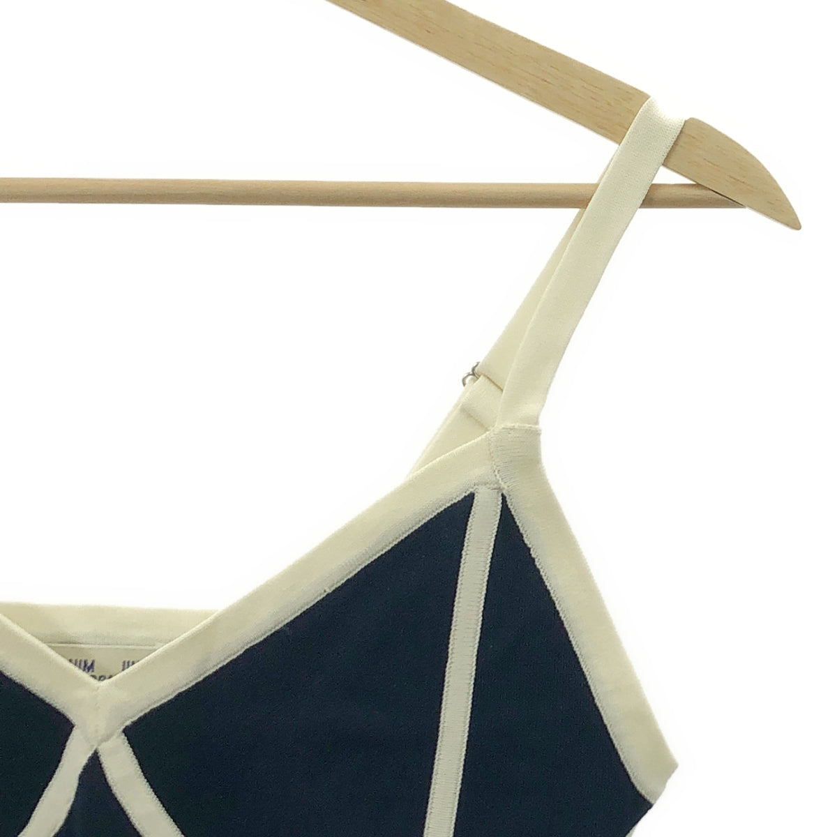 【美品】  BAUM UND PFERDGARTEN / バウムウンドヘルガーデン | 2024SS | レーヨンニット ビスチェ キャミソール | F | ネイビー / オフホワイト | レディース