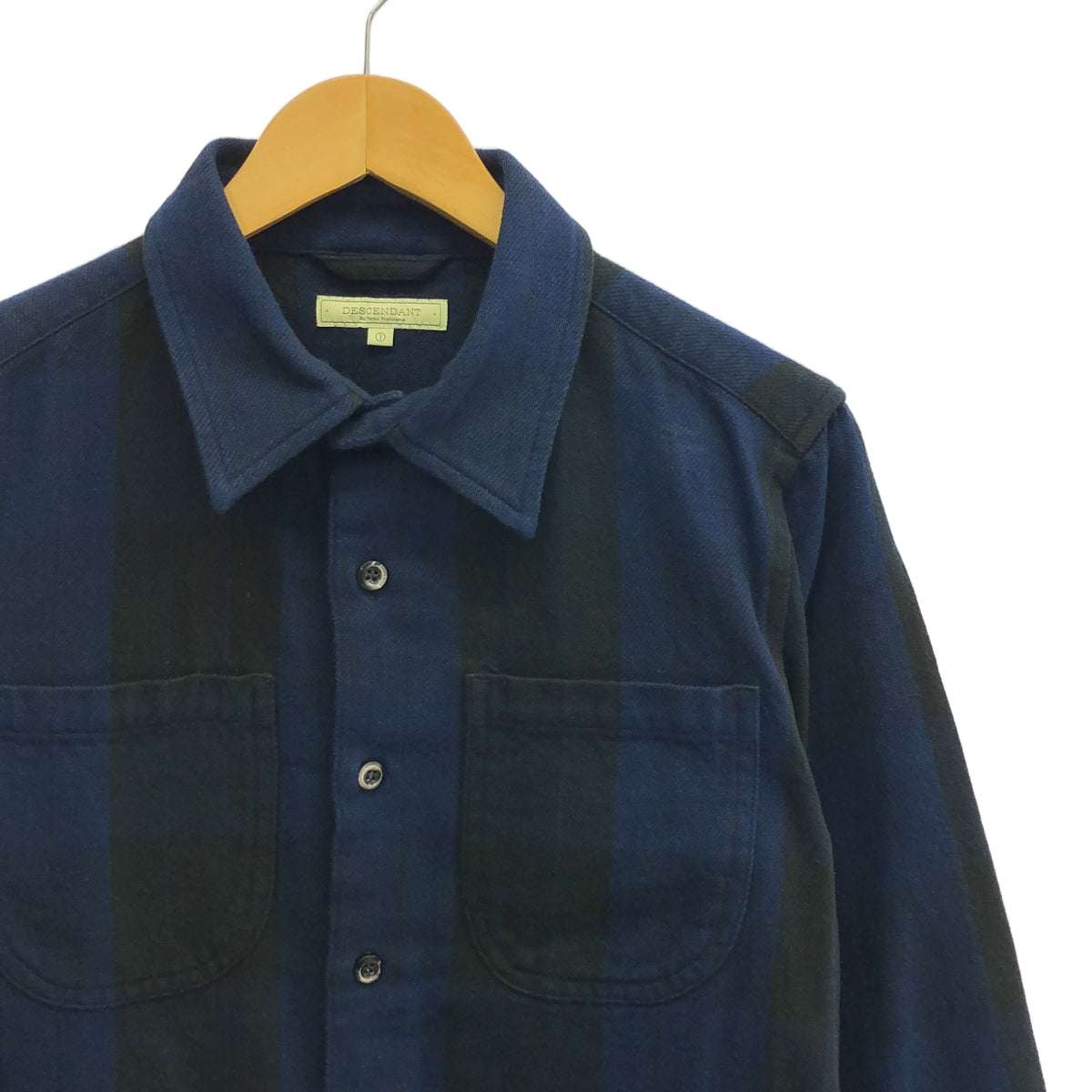 DESCENDANT / ディセンダント | PLAID LS SHIRT チェック シャツ | 1 | ネイビー / ブラック | メンズ