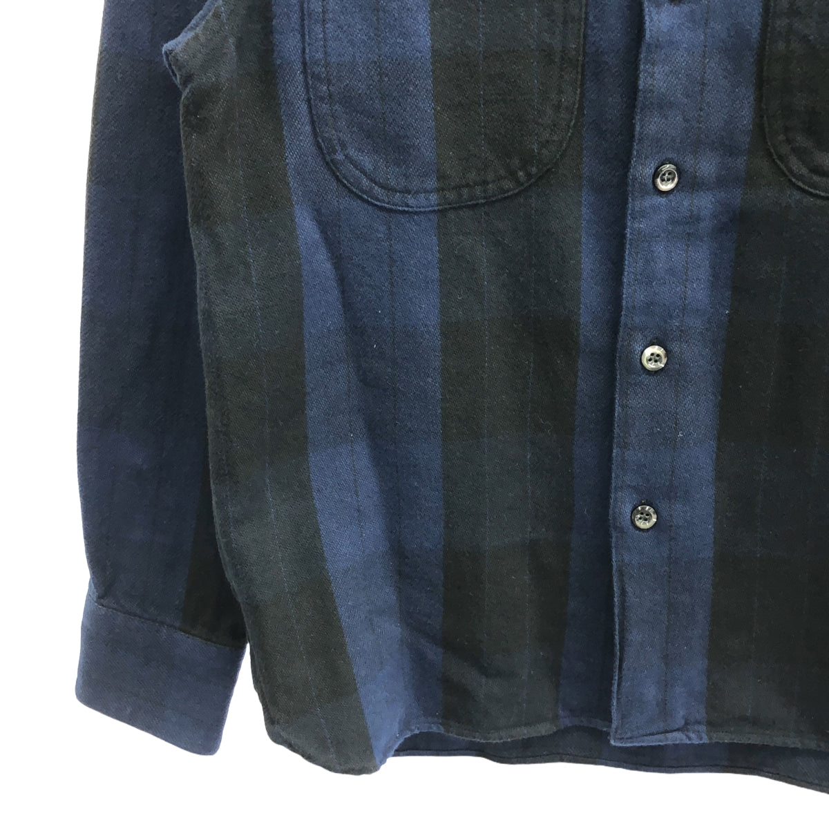 DESCENDANT / ディセンダント | PLAID LS SHIRT チェック シャツ | 1 | ネイビー / ブラック | メンズ