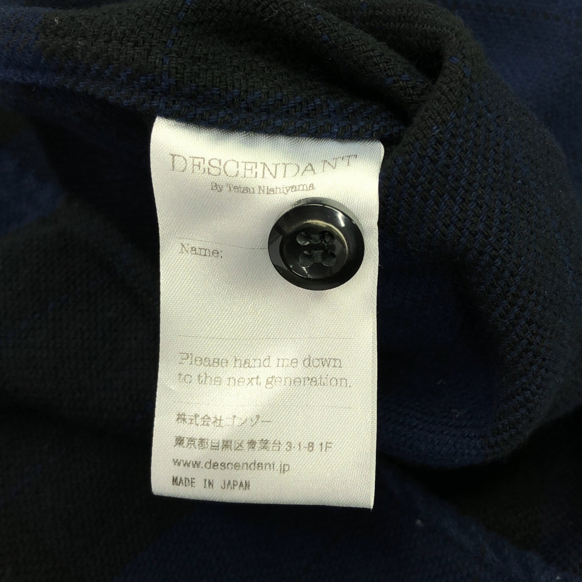 DESCENDANT / ディセンダント | PLAID LS SHIRT チェック シャツ | 1 | ネイビー / ブラック | メンズ