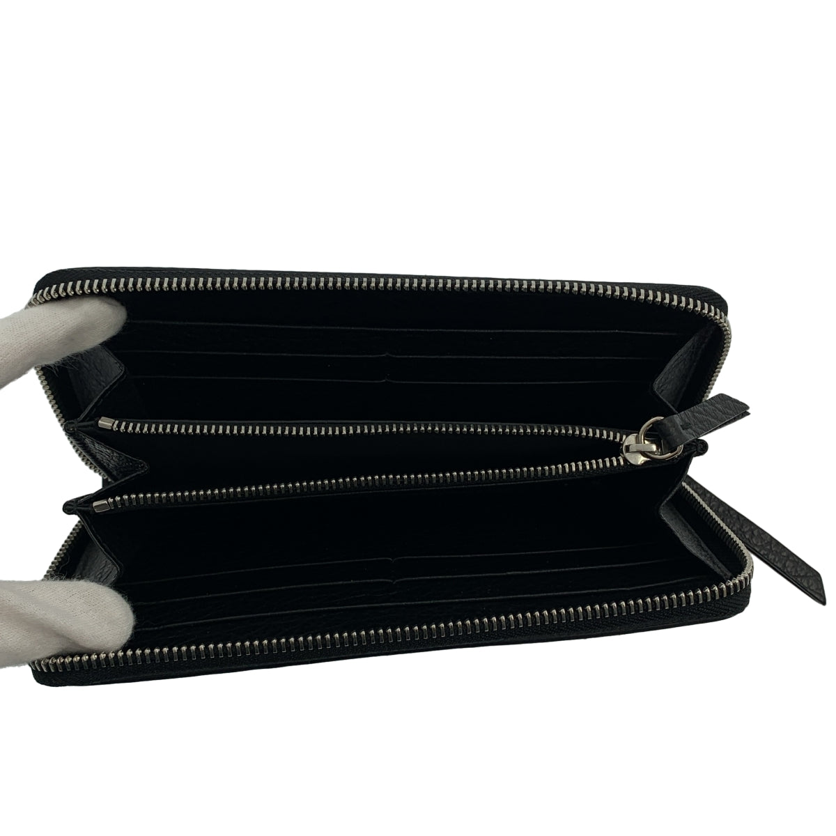 Maison Margiela / メゾンマルジェラ | グレイニーレザー ジップアラウンド ウォレット 長財布 ユニセックス |