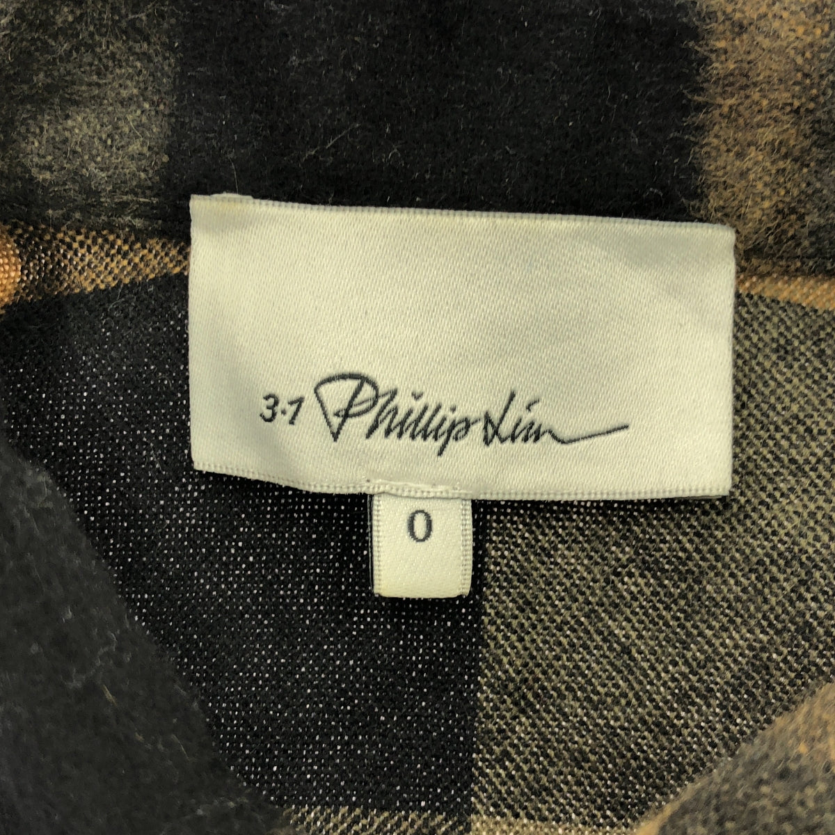 3.1 Phillip Lim / 쓰리원 필립 림 | 모직 혼합 벨트가있는 비대칭 체크 원피스 | 0 | 여성