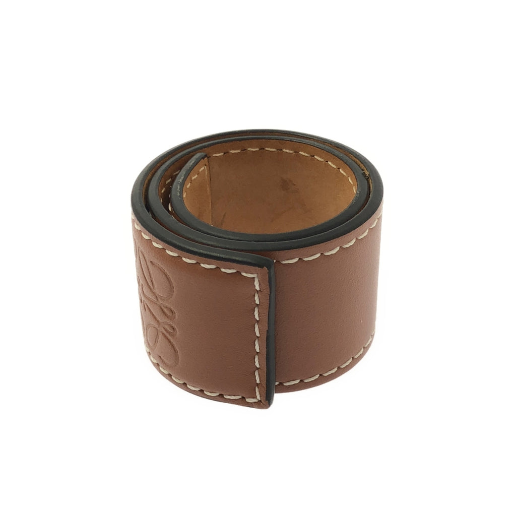 LOEWE / ロエベ | レザー アナグラム ロゴ スラップ ブレスレット |