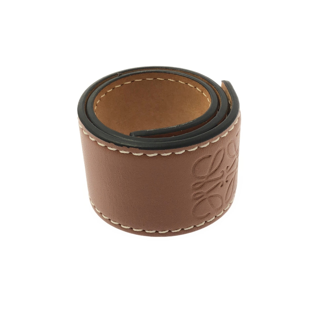 LOEWE / ロエベ | レザー アナグラム ロゴ スラップ ブレスレット |